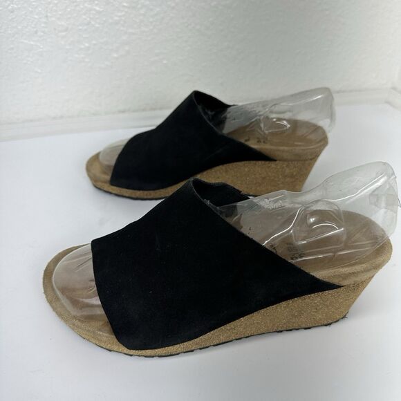 Birkenstock Papillio Namica Women's Wedge Slide Sandal US 8.5 EU 39 Suede Black - Picture 5 of 13